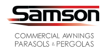 Samson Commercial Awnings Parasols and Pergolas