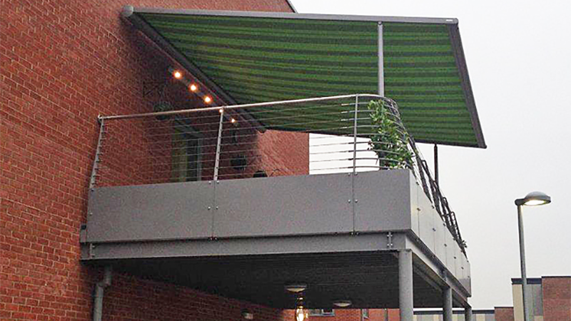 Retractable Roof on Care Home Balcony
