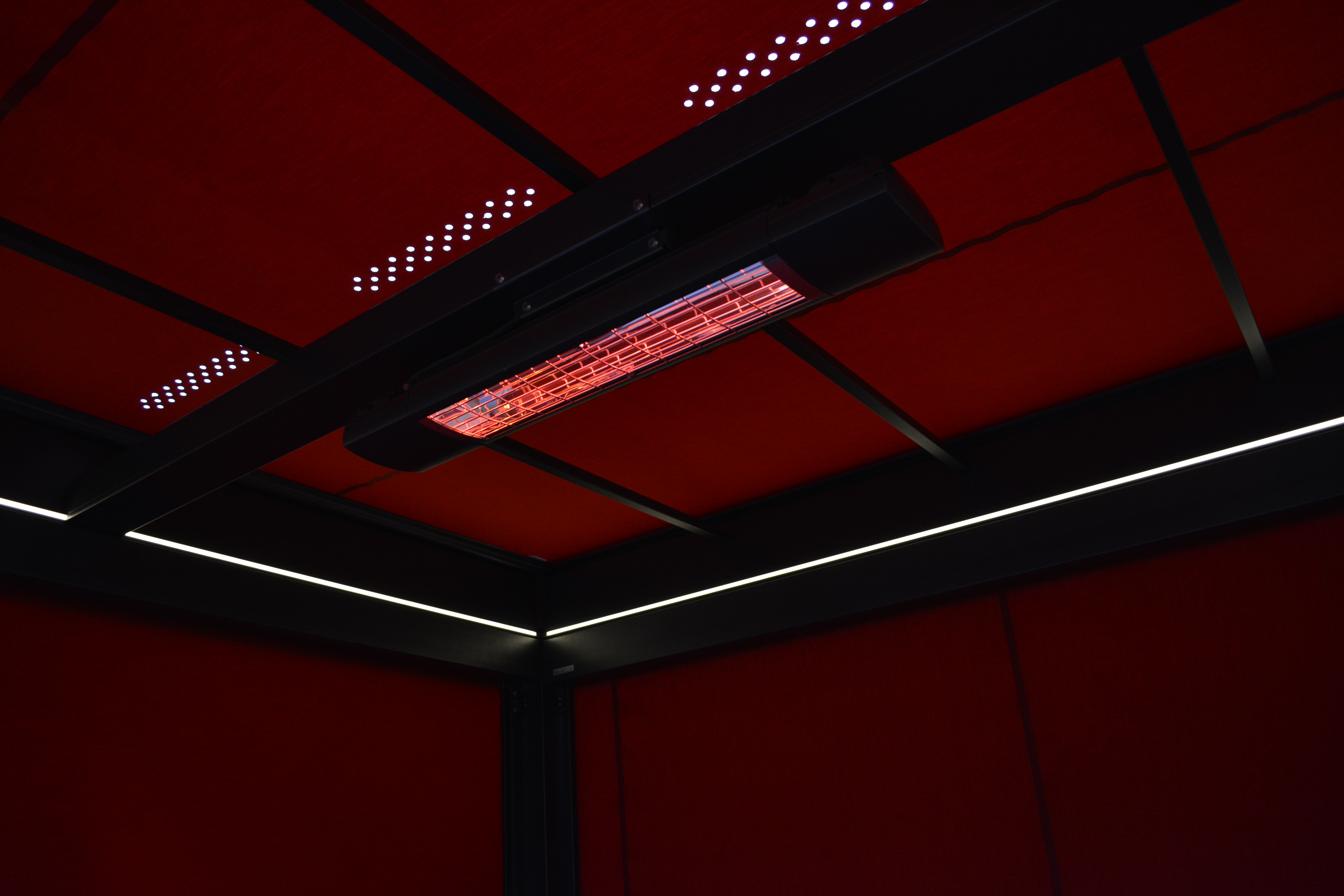 Heater and ceiling of showroom markant