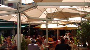 Paraflex Pole side Mounted Umbrellas