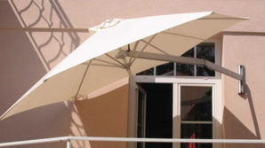 White Paraflex Wall Mounted Umbrella